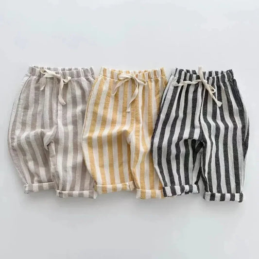 Thin Stripe Drawstring Pant